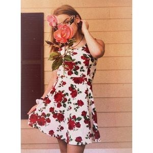 Rose A-line Mini Dress